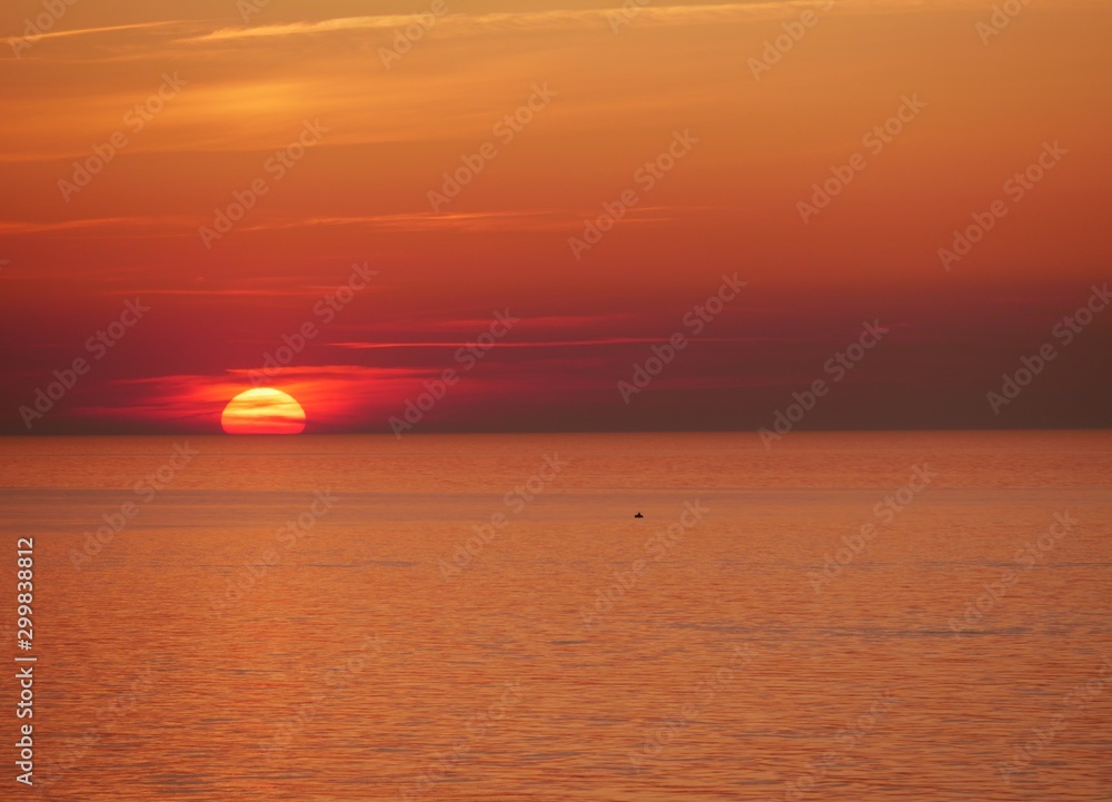 Sonnenuntergang über Ostsee