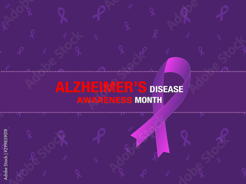 Alzheimer's disease awareness month banner/poster