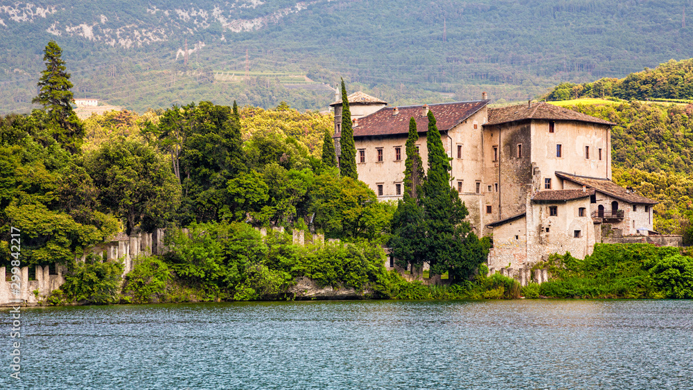 Lake Toblino (Italy) - The Toblino lake is a special place with a unique landscape. On a promontory stands the Toblino Castle.