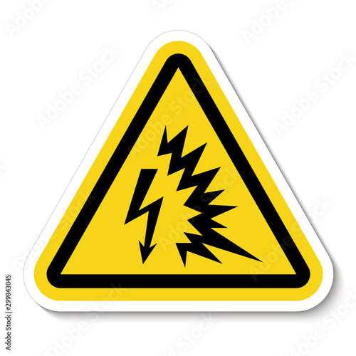 Arc Flash Symbol Sign Isolate On White Background,Vector Illustration EPS.10