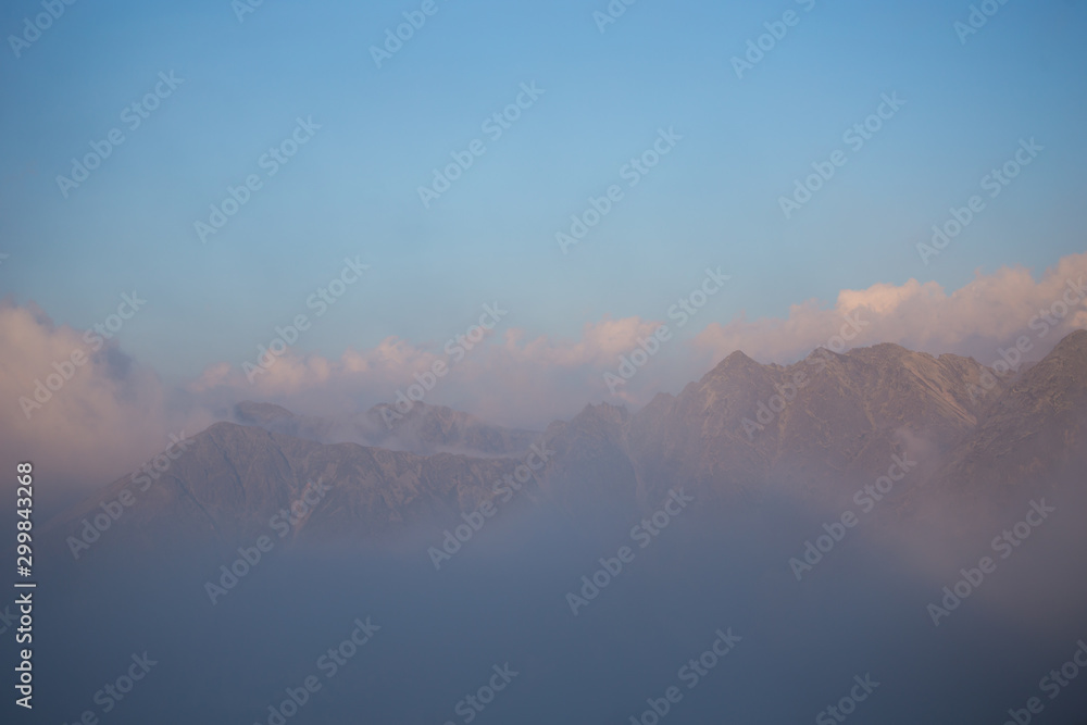 View from Kasprowy Wierch, Tatry in Poland.