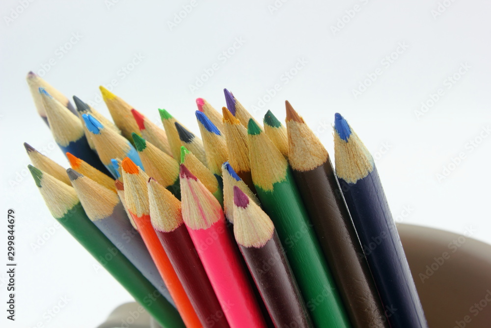 color pencils isolated on white background color pencils isolated on white background