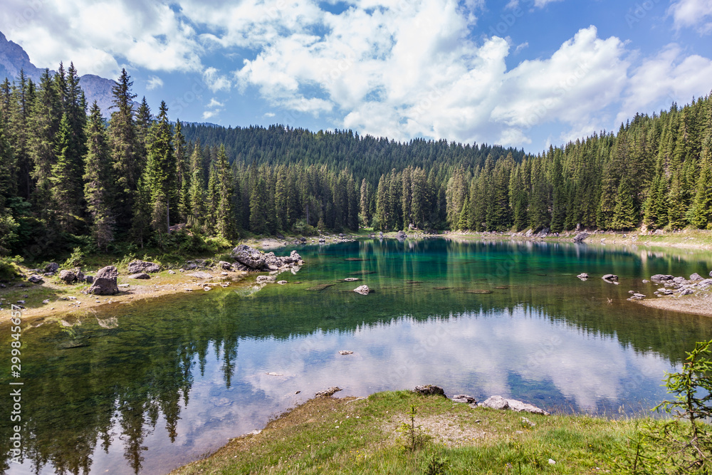 .lake in Dolomites.
