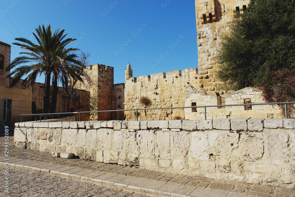 View of the Tower of David, History of Museum, from the side of the old city in Jerusalem_1