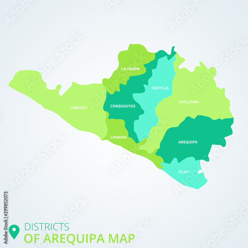 Districts of Arequipa map