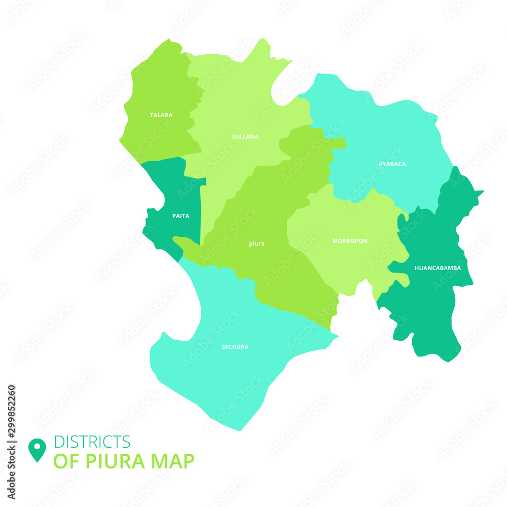 districts of piura  map