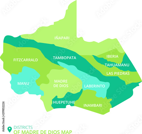 districts of madre de dios map