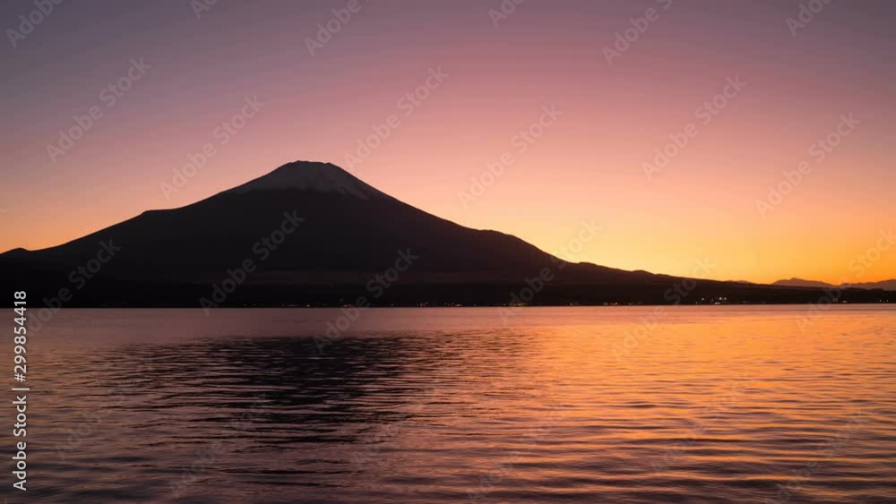 富士山 黄昏 タイムラプス 富士山 黄昏 タイムラプス