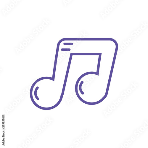 musical note on white background