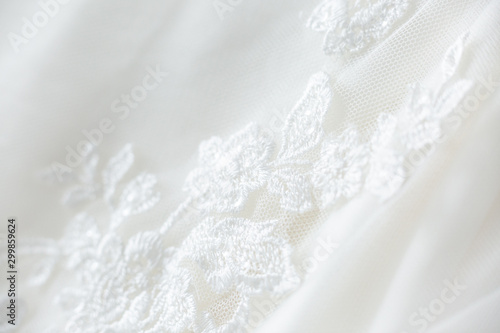 Wedding dress lace close up macro