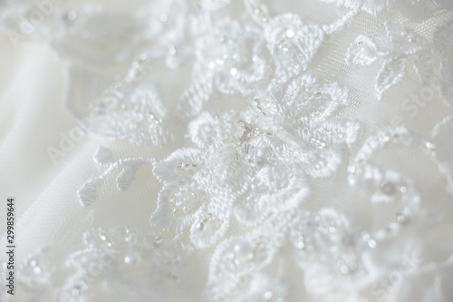 Wedding dress lace close up macro