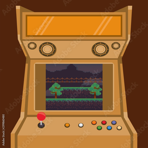 video game pixelated retro machine icon