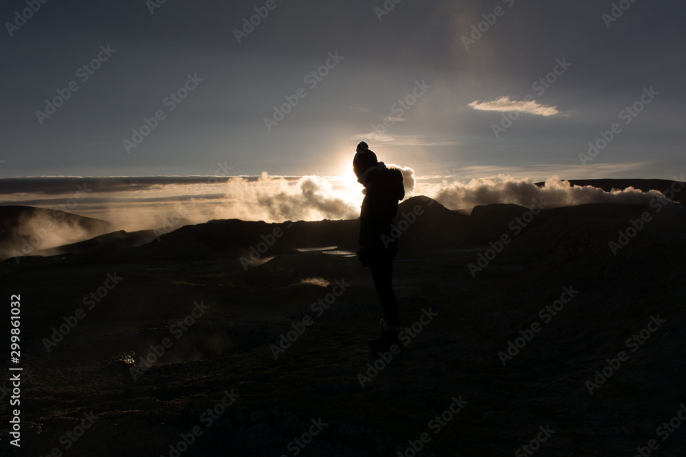 sunrise in the middle of clouds in middle of Amazing salt desert Andes Bolivian sunrise in the middle of clouds in middle of Amazing salt desert Andes Bolivian