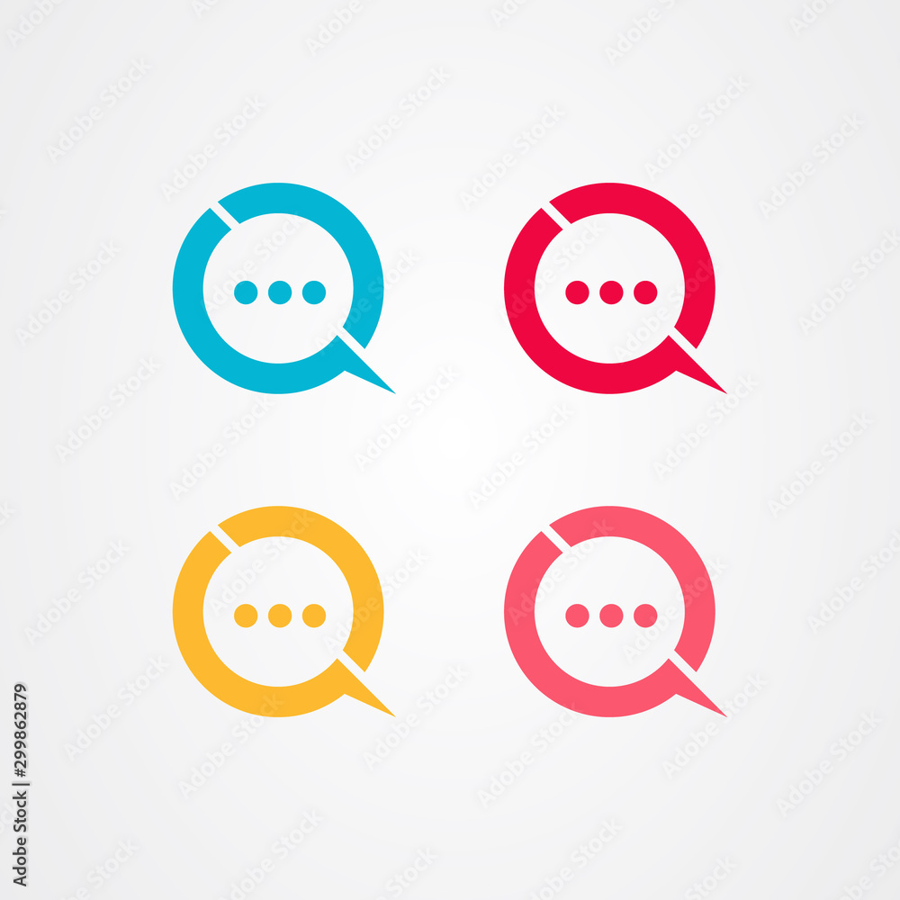 Chat icon, media social symbol vector template Chat icon, media social symbol vector template