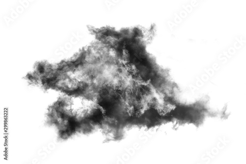 Cloud Isolated on white background,Smoke Textured,Abstract black