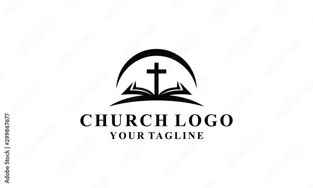 church and book logo design inspirations Stock Vector | Adobe Stock
