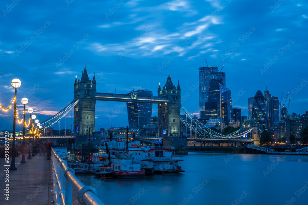 Obraz premium view of London Tower Bridge at Twilight, London UK.