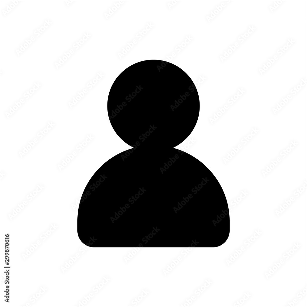 Vector user icon. black symbol with trendy flat style icon for web site design, logo, app, UI isolated on white background Vector user icon. black symbol with trendy flat style icon for web site design, logo, app, UI isolated on white background