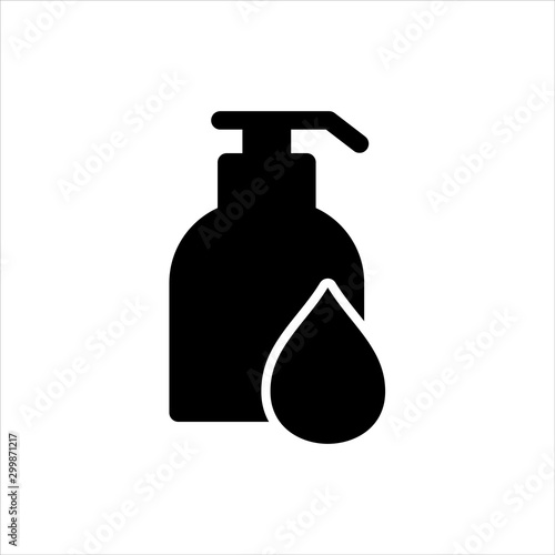 Vector body care icon. black soap symbol with trendy flat style icon for web site design, logo, app, UI isolated on white background
