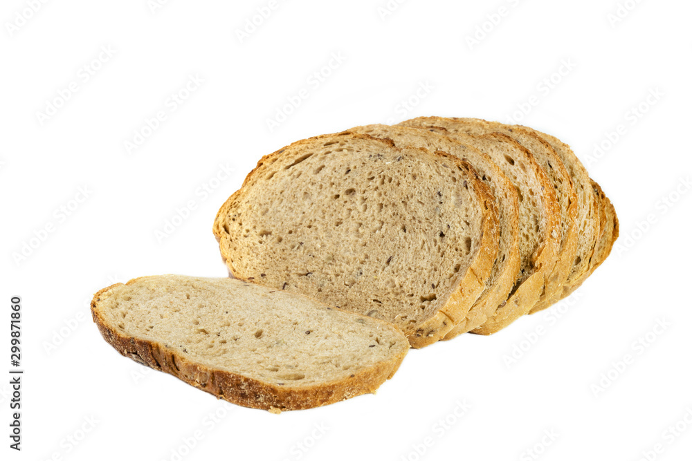 bread loaf isolated on white background