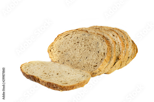 bread loaf isolated on white background