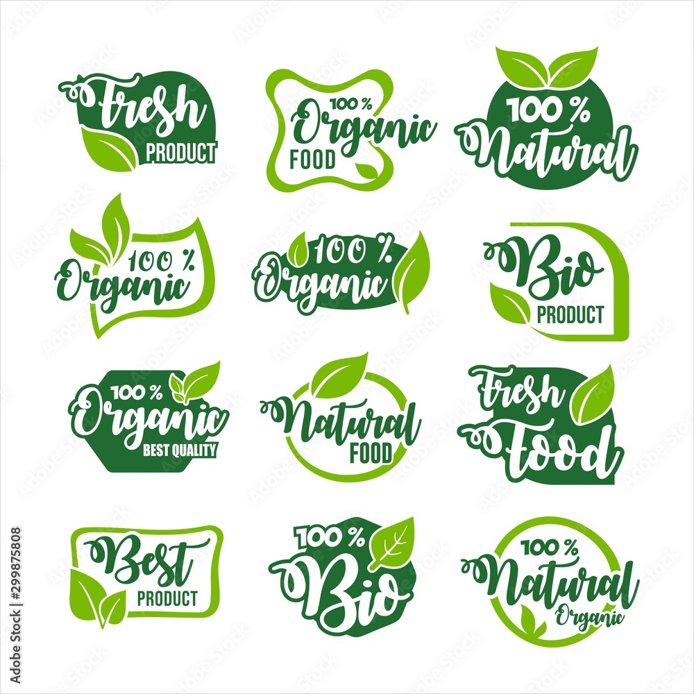 Organic Food Product Label Collection