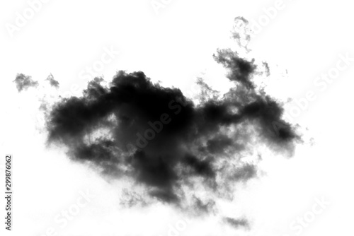 Cloud Isolated on white background,Smoke Textured,Abstract black