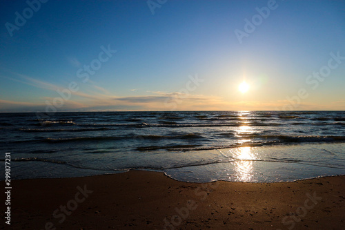 Beautiful sunset over the Baltic sea, Palanga, Lithuania