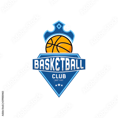 Blue Basketball Logo
