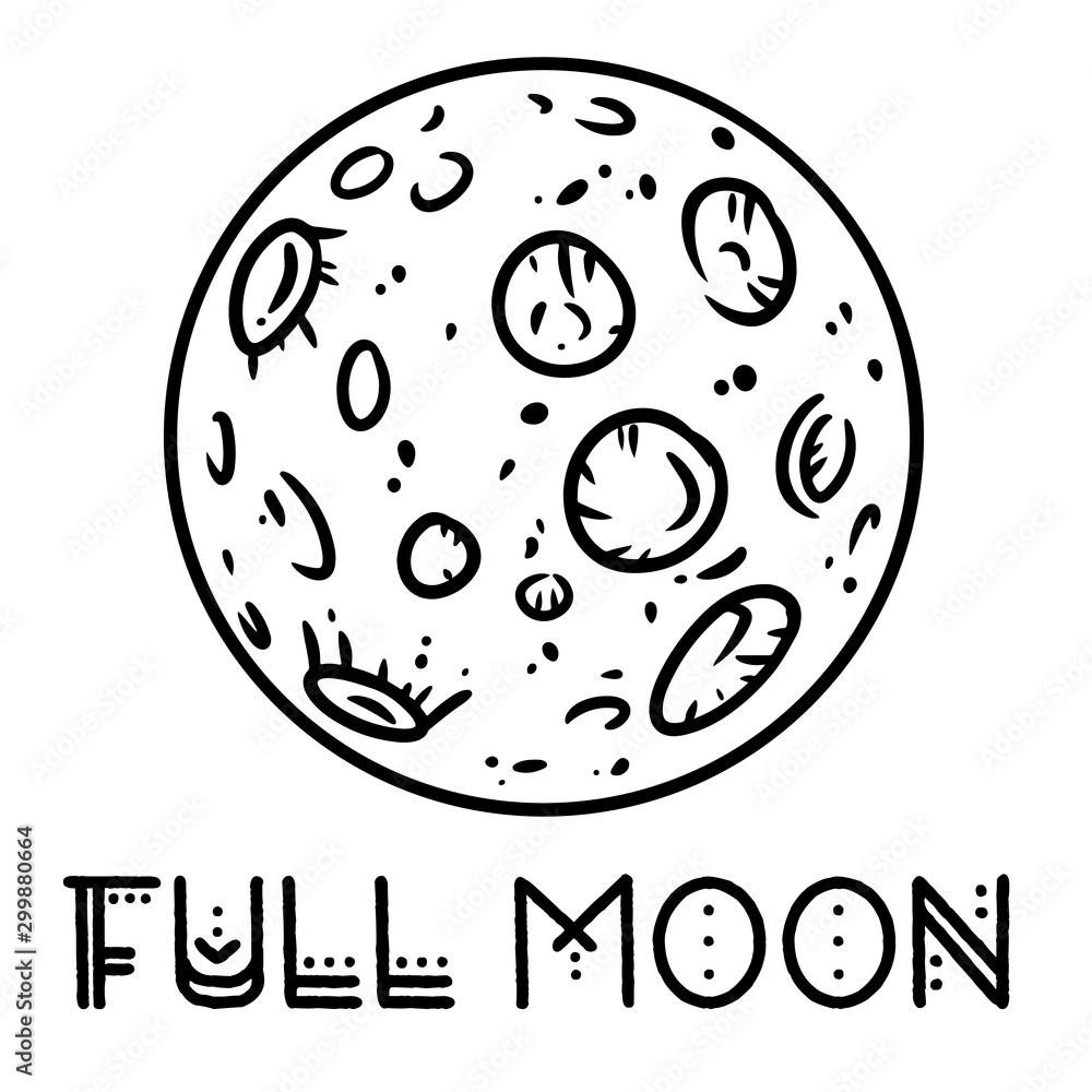 Full Moon tribal label. Ethnic boho style monogram with inspirational indigenous lettering Full Moon tribal label. Ethnic boho style monogram with inspirational indigenous lettering