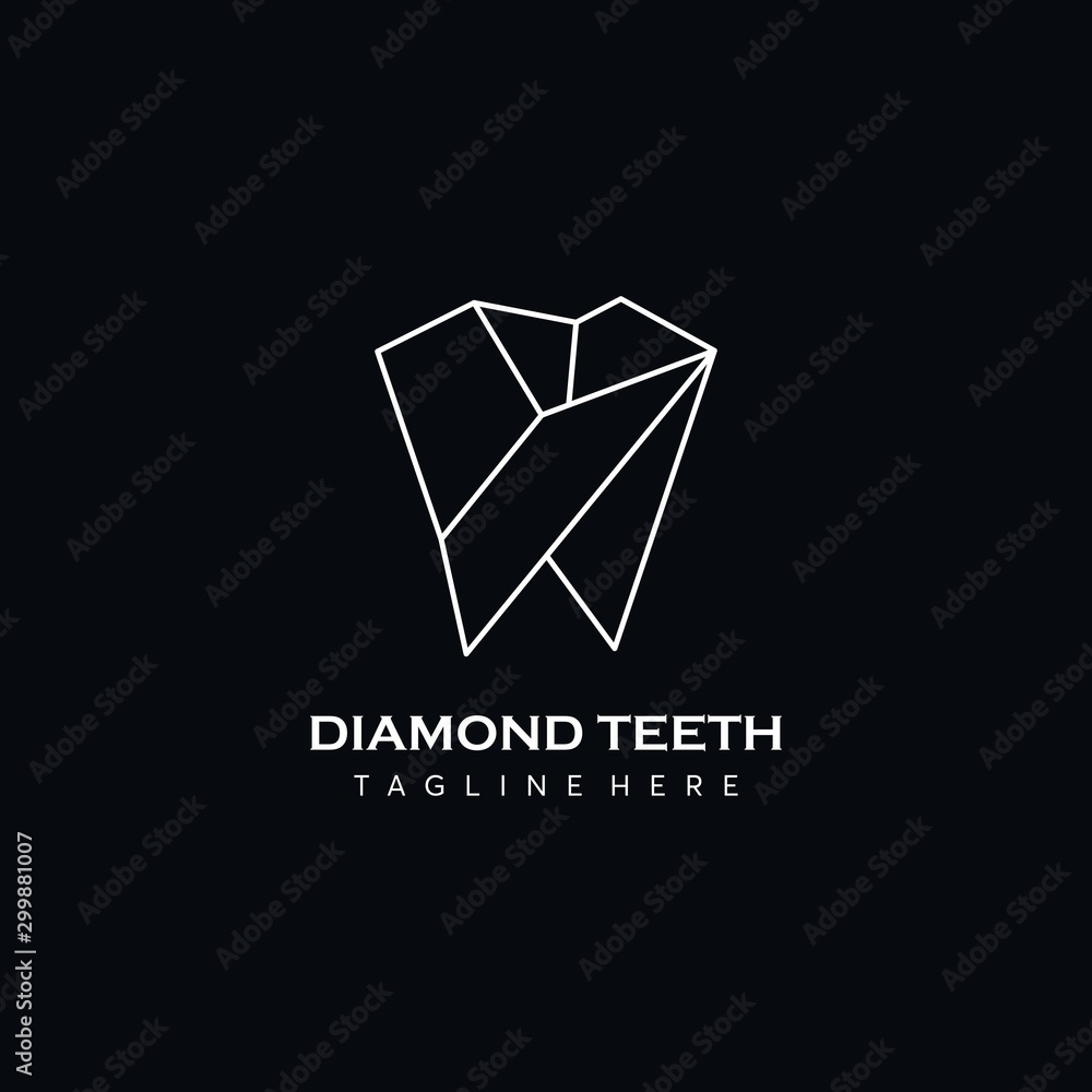 Fototapeta premium Diamond Dental Logo Vector