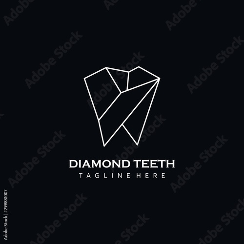 Diamond Dental Logo Vector