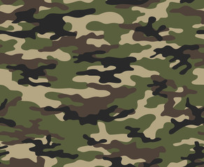 Fototapete Tarnmuster Armee Tarnmuster Vektor Druckmotiv  © Sanvel