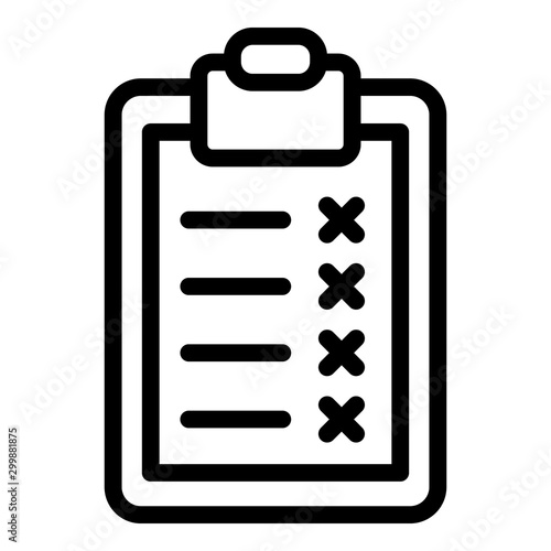 No mark checkboard icon. Outline no mark checkboard vector icon for web design isolated on white background