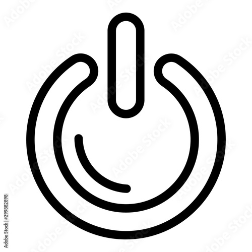Power off button icon. Outline power off button vector icon for web design isolated on white background