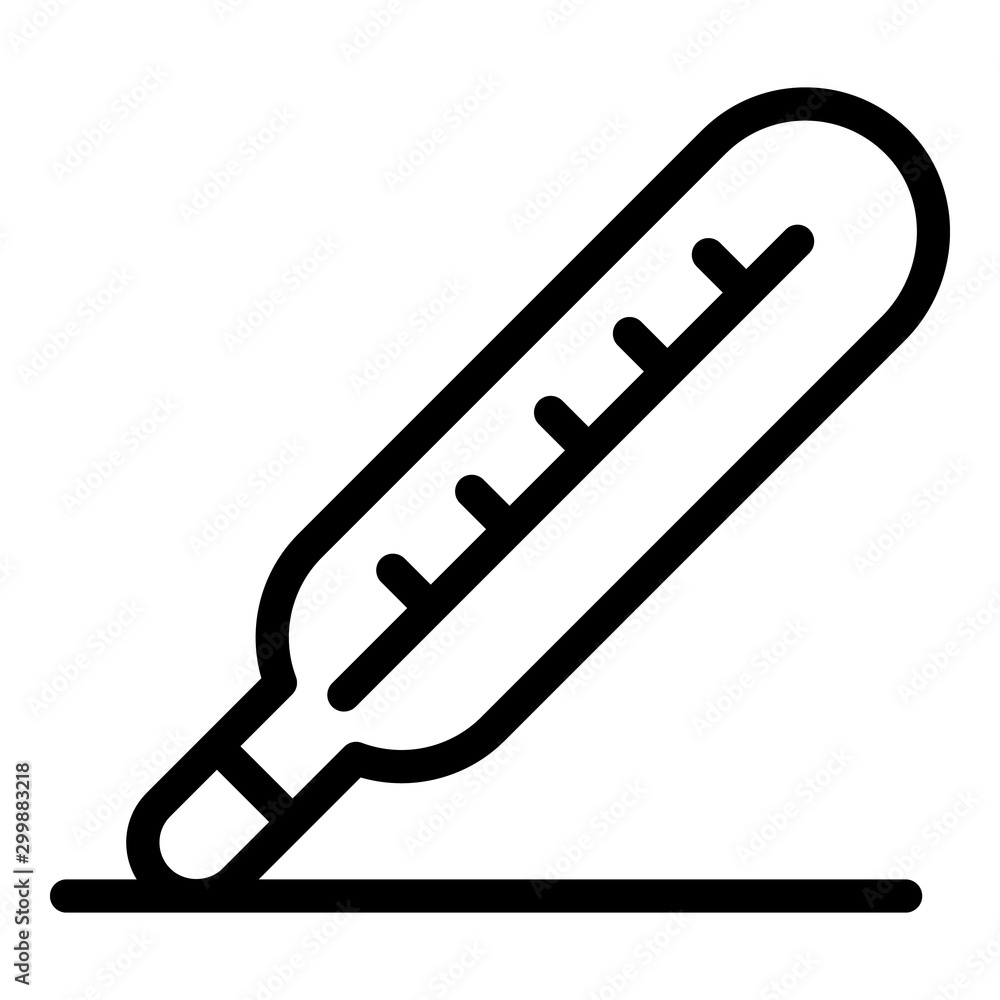Fototapeta premium Medical thermometer icon. Outline medical thermometer vector icon for web design isolated on white background