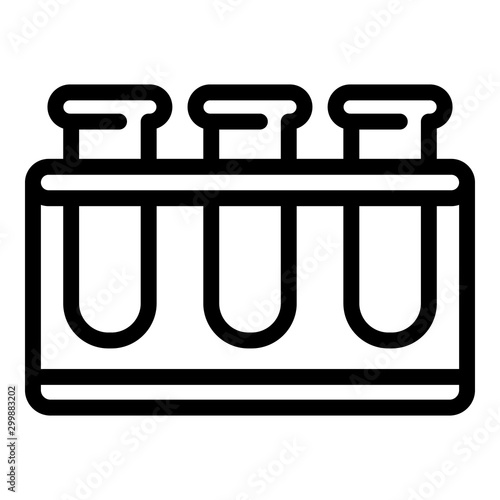 Test tube stand icon. Outline test tube stand vector icon for web design isolated on white background