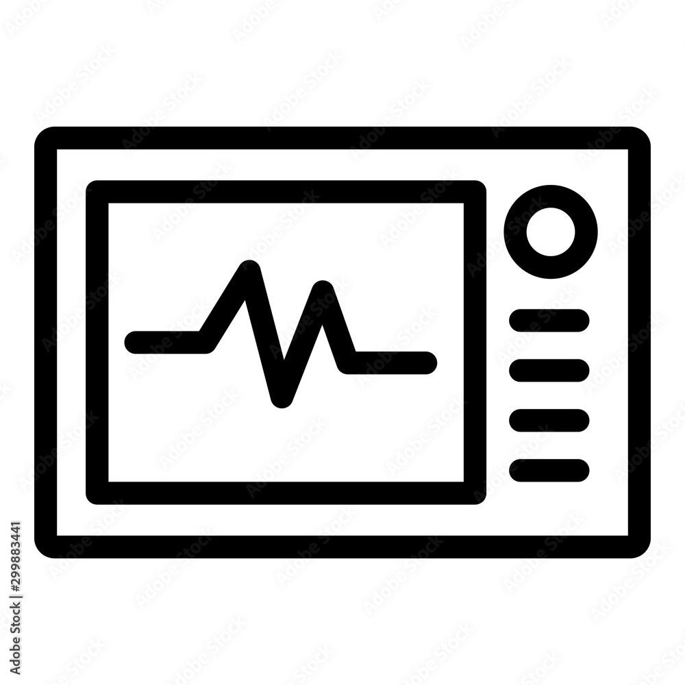 Heart rate monitor icon. Outline heart rate monitor vector icon for web design isolated on white background Heart rate monitor icon. Outline heart rate monitor vector icon for web design isolated on white background