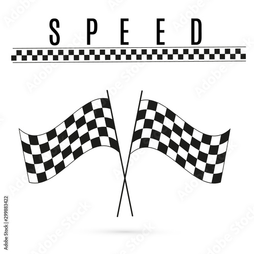 Two formula. Flag. Speed flags. Vector flag template.