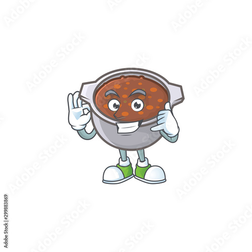 cute baked beans in character design call me.