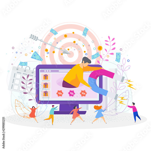 Attracting potential customers. Marketing communications aimed at the target audience.
