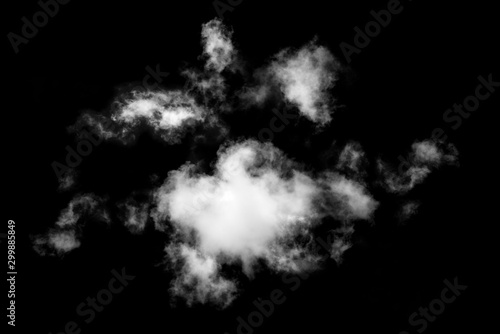 clouds isolated on black background,Abstract white,Textured Smoke