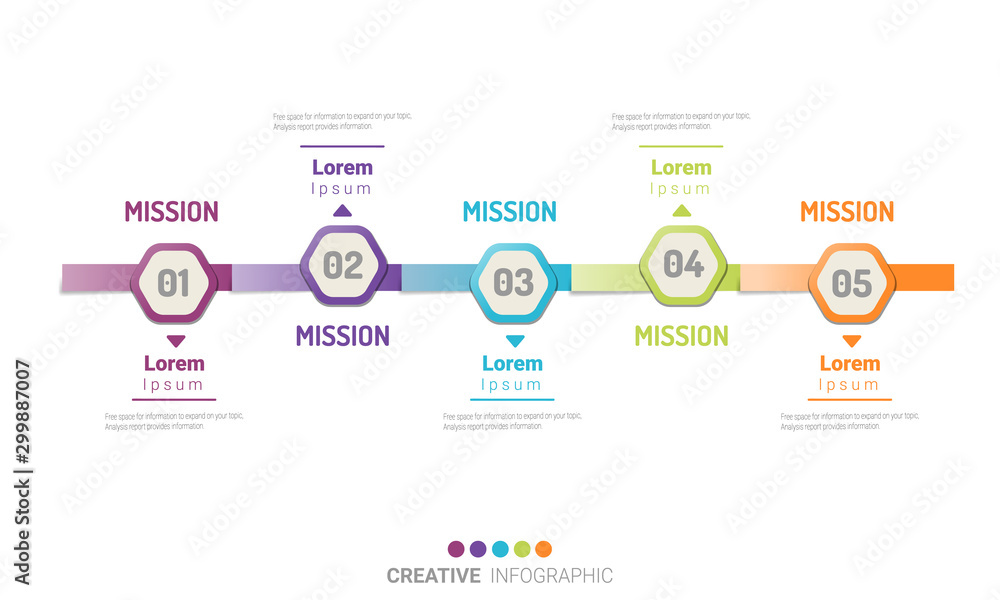 Presentation infographic template with 5 options, vector infographics design and marketing icons can be used for workflow layout, steps or processes. Presentation infographic template with 5 options, vector infographics design and marketing icons can be used for workflow layout, steps or processes.