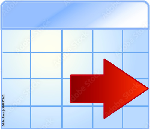 Table on a blue background, export table. Vector icon.