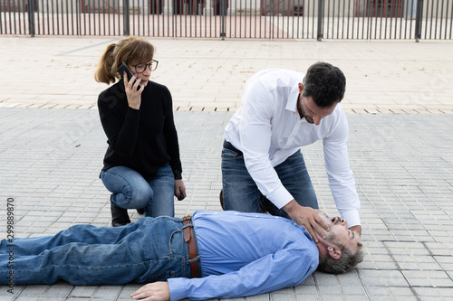 cpr phase of checking the airways, and correct placement of the head