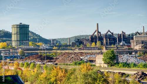 Steel mill industry foundry cityscape