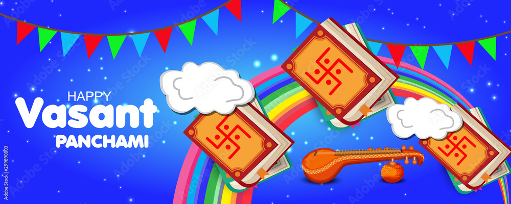 Fototapeta premium Happy Vasant Panchami