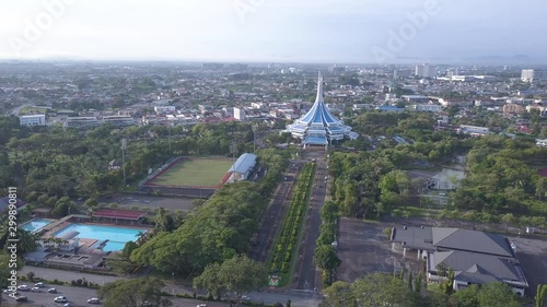 Kuching, Sarawak / Malaysia - October 16 2019: The buildings, landmarks and scenery of the Kuching city, capital of Sarawak, Borneo island photo