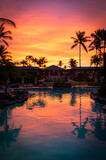Sunrise over a Hotel on the Big Island, Hawaii