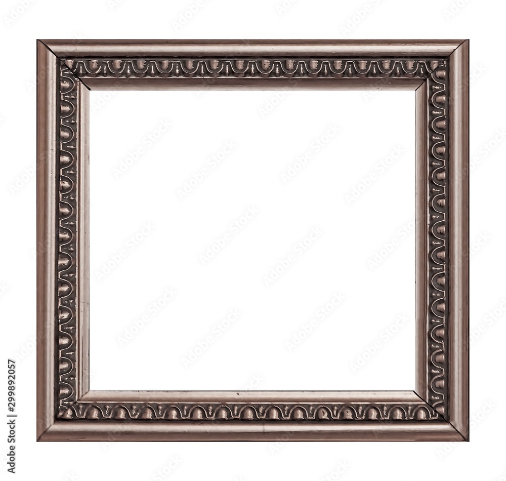 Silver frame for paintings, mirrors or photo isolated on white background Silver frame for paintings, mirrors or photo isolated on white background